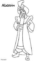 coloriage aladdin fait le pacha